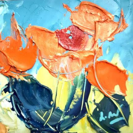 Painting AIX FLOWER by Laura Rose | Painting Figurative Oil Nature