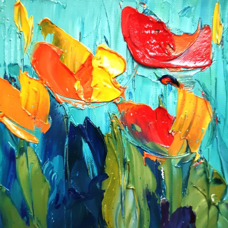 Gemälde CASSIS FLOWER von Laura Rose | Gemälde Figurativ Öl Stillleben
