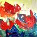 Painting 13X13 AUBAGNE FLOWER by Laura Rose | Painting Figurative Landscapes Nature Oil