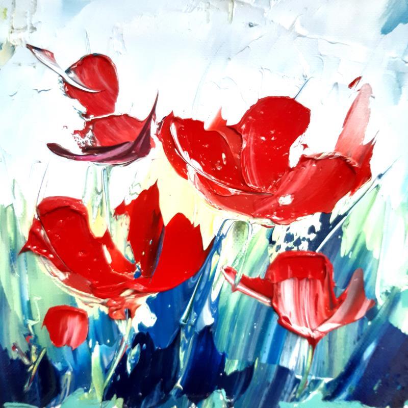 Painting TRETS FLOWER by Laura Rose | Painting Figurative Nature Oil