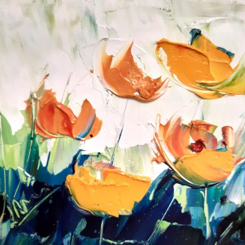 Gemälde EIGUILLES FLOWER von Laura Rose | Gemälde Figurativ Öl Stillleben