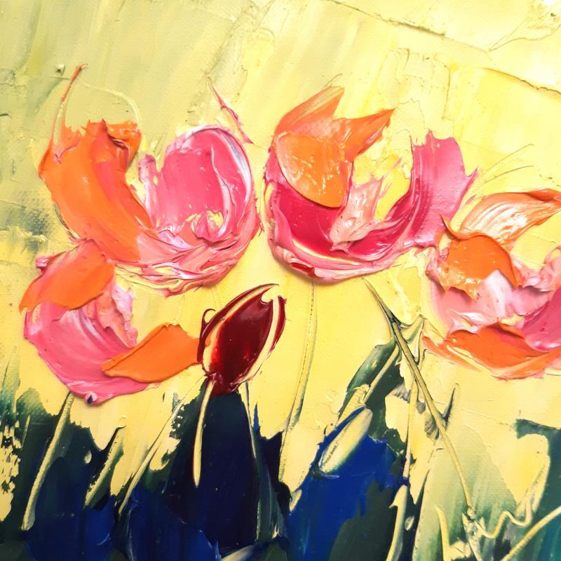 Painting VILLEUNEUVE FLOWER by Laura Rose | Painting Figurative Oil Nature