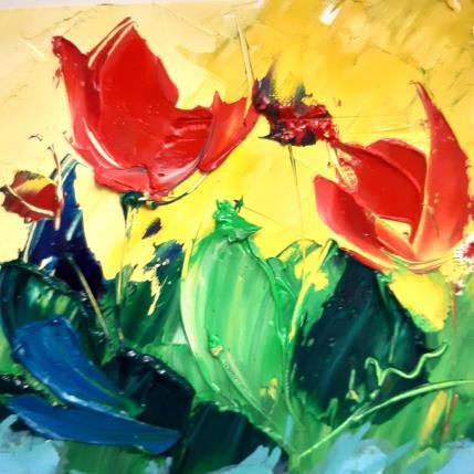 Painting AVIGNON FLOWER by Laura Rose | Painting Figurative Oil Landscapes