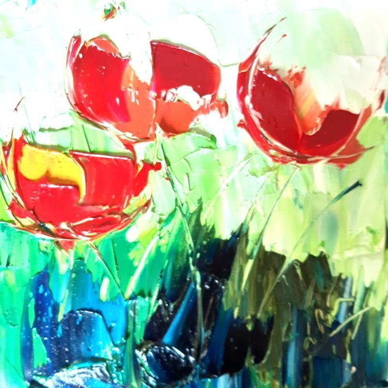 Gemälde CAPESTANG FLOWERS von Laura Rose | Gemälde Figurativ Öl Pop-Ikonen, Stillleben