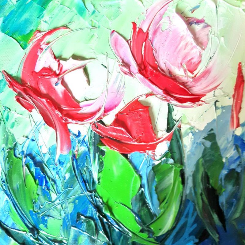 Painting CARNON FLOWER by Laura Rose | Painting Figurative Landscapes Oil