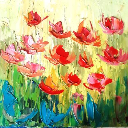 Painting LITLLE TULIPE by Laura Rose | Painting Figurative Oil Still-life