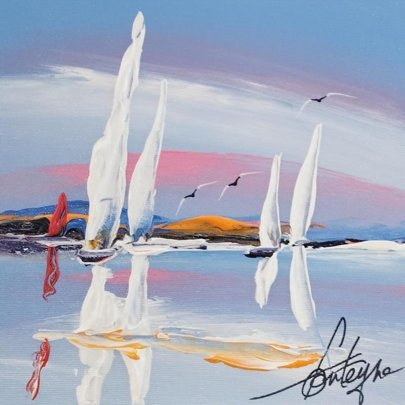 Painting Puissance en mer by Fonteyne David | Painting Figurative Acrylic Landscapes, Marine, Pop icons