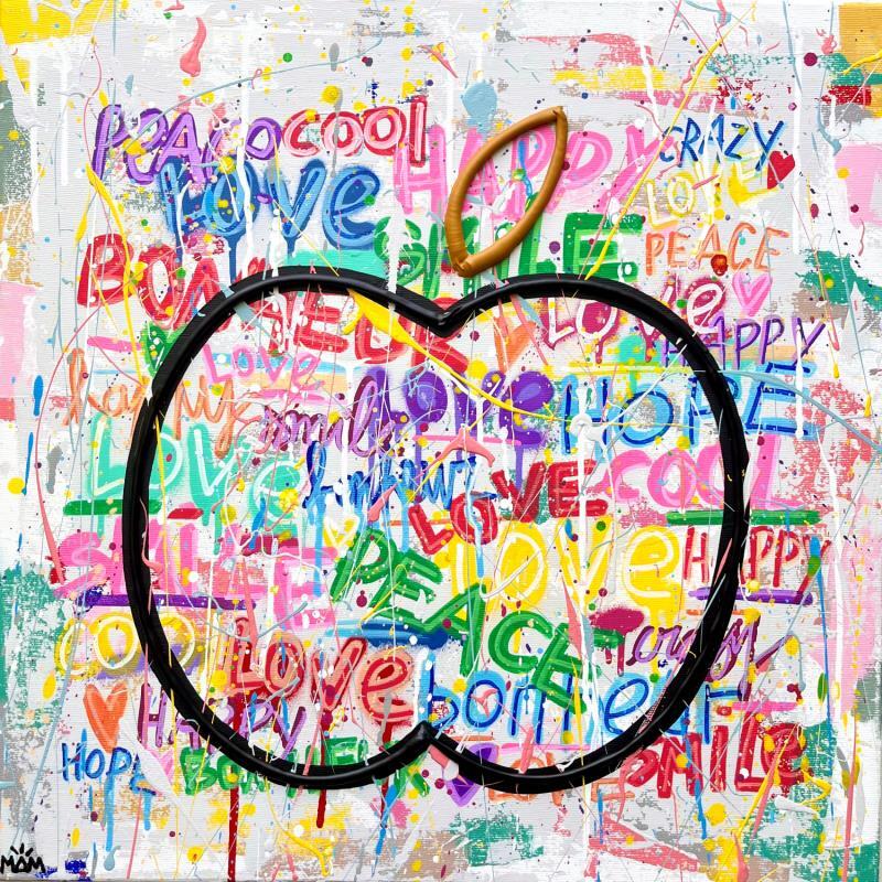 Painting POMME D'AMOUR by Mam | Painting Pop-art Pop icons Nature Still-life Acrylic