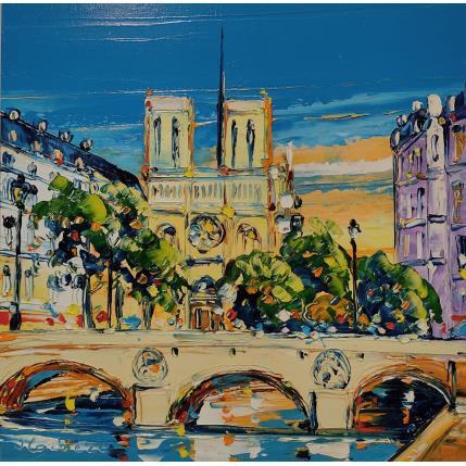 Painting Le pont St Louis, Paris  by Corbière Liisa | Painting Figurative Oil Landscapes