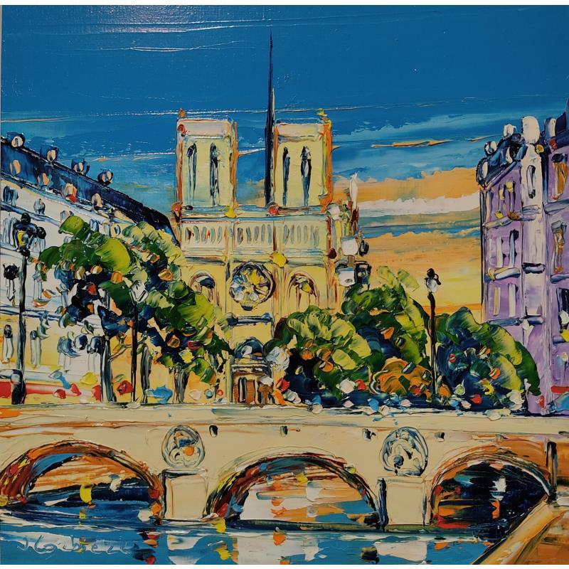 Painting Le pont St Louis, Paris  by Corbière Liisa | Painting Figurative Landscapes Oil