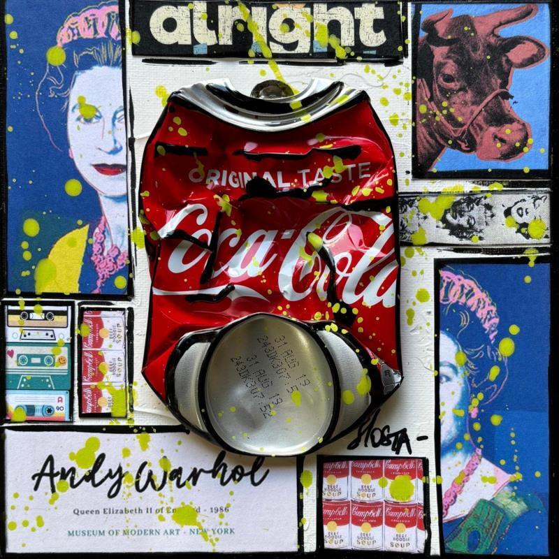 Peinture POP COKE (queen) par Costa Sophie | Tableau Pop-art Icones Pop Acrylique Collage Upcycling