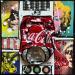 Painting POP COKE (marylin) by Costa Sophie | Painting Pop-art Pop icons Acrylic Gluing Upcycling