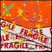 Peinture Fragile life (orange) par Costa Sophie | Tableau Pop-art Acrylique Collage Upcycling