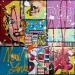 Painting POP NY (Marylin) by Costa Sophie | Painting Pop-art Acrylic Gluing Upcycling