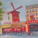 Painting Ce soir on sort au moulin rouge by Degabriel Véronique | Painting Figurative Landscapes Urban Life style Oil