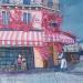 Gemälde On reviendra à la favorite à paris von Degabriel Véronique | Gemälde Figurativ Landschaften Urban Alltagsszenen Öl