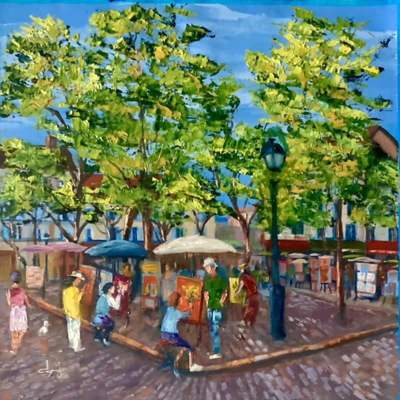 Painting Journée de création à Paris  by Degabriel Véronique | Painting Figurative Landscapes Urban Life style Oil