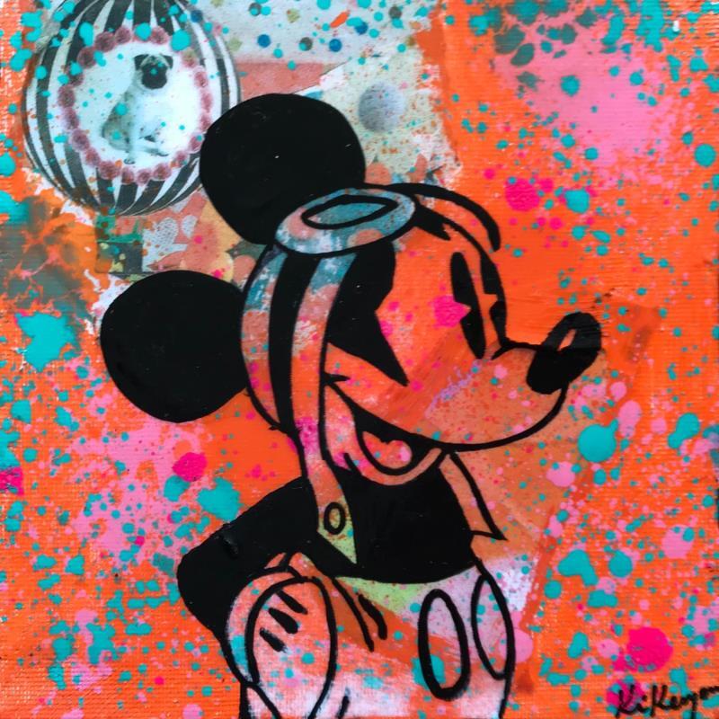 Peinture Mickey par Kikayou | Tableau Pop-art Icones Pop Graffiti Acrylique Collage