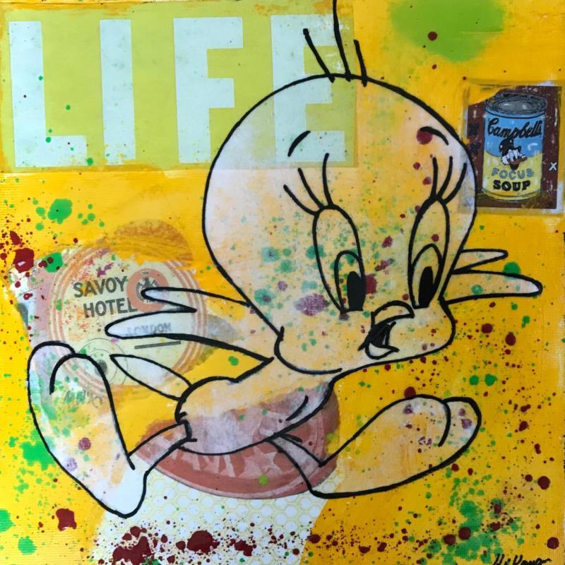 Painting Titi by Kikayou | Painting Pop-art Pop icons Graffiti Acrylic Gluing