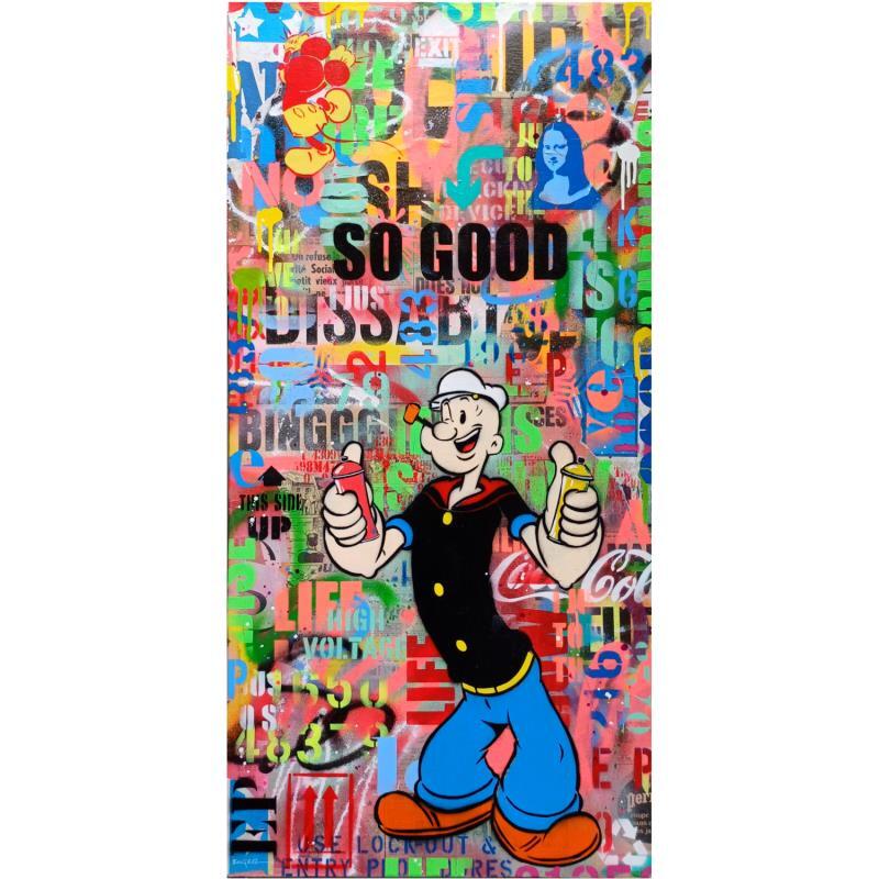 Painting SO GOOD by Euger Philippe | Painting Pop-art Pop icons Acrylic Gluing