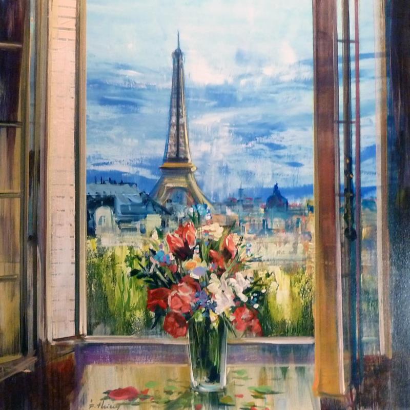 Peinture Fenêtre sur tour par Frédéric Thiery | Tableau Figuratif Acrylique