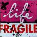 Peinture Fragile life (rose) par Costa Sophie | Tableau Pop-art Acrylique Collage Upcycling