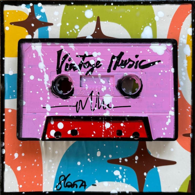 Painting Vintage Music by Costa Sophie | Painting Pop-art Acrylic, Gluing, Upcycling