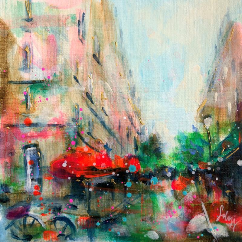 Painting Rue commercante by Solveiga | Painting Acrylic