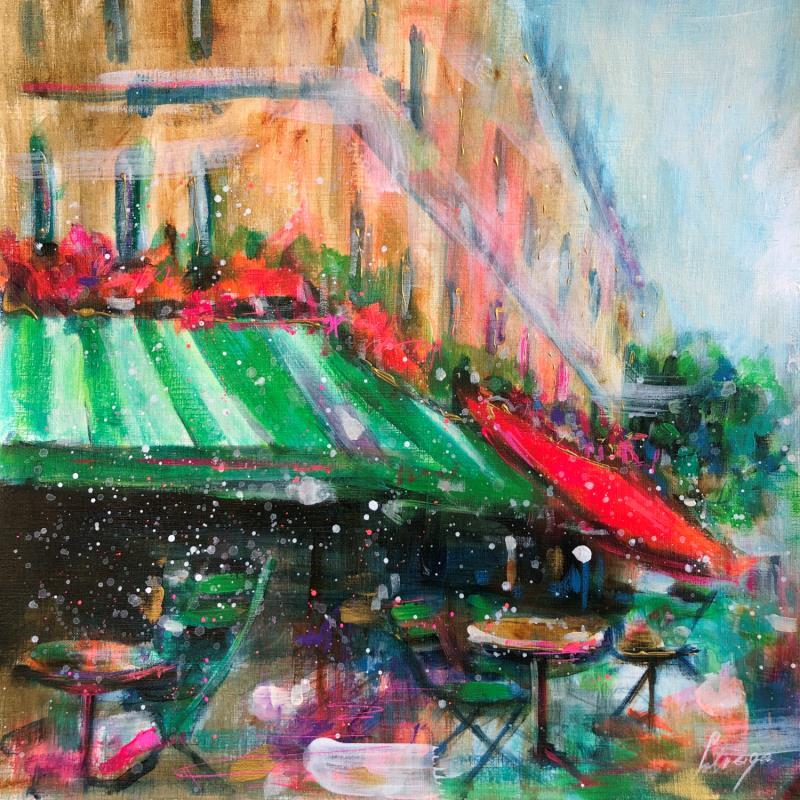 Painting Café de la Gare  by Solveiga | Painting Acrylic
