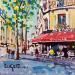 Gemälde BRASSERIE LE CHAMP DE MARS A PARIS von Euger | Gemälde Figurativ Urban Alltagsszenen Acryl