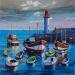 Peinture Île d'Oléron, le port de la Cotinière par Cédanne | Tableau Figuratif Paysages Marine Huile Acrylique