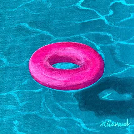 Painting POOLSIDE PARADISE by Clavaud Morgane | Painting Realism Acrylic Architecture, Landscapes, Life style, Pop icons