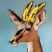 Gemälde Bananagazelle von MR.P0pArT | Gemälde Pop-Art Acryl Posca