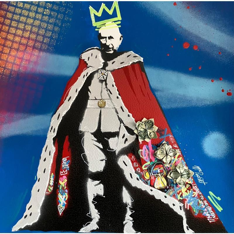 Painting Charles III by MR.P0pArT | Painting Pop-art Acrylic, Posca Portrait