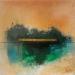 Peinture Abstraction #1985 par Hévin Christian | Tableau Abstrait Minimaliste Bois Huile Acrylique Pastel