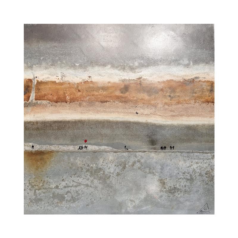Painting Agathe by Manconi Gil | Painting Subject matter Landscapes Metal Upcycling