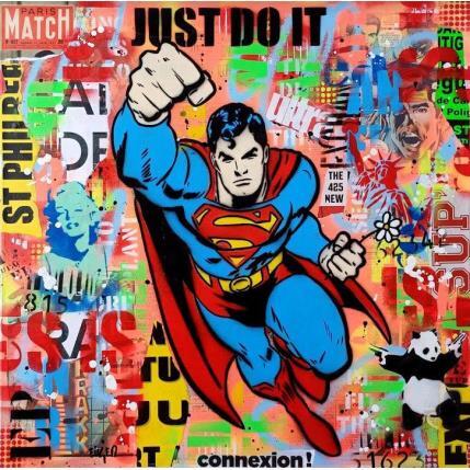 Painting Just do it by Euger Philippe | Painting Street art Acrylic, Gluing, Graffiti Pop icons