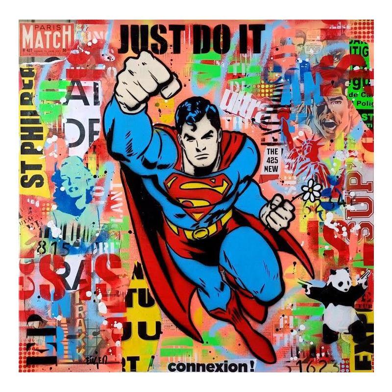 Peinture Just do it par Euger Philippe | Tableau Street Art Acrylique, Collage, Graffiti Icones Pop