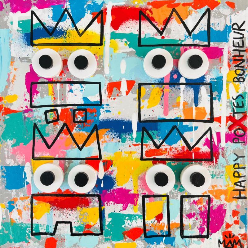 Painting HAPPY by Mam | Painting Pop-art Acrylic Pop icons, Portrait, Society