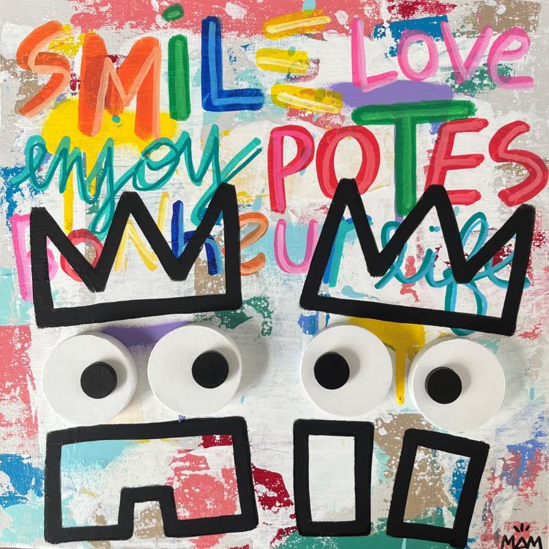 Peinture SMILE POTES par Mam | Tableau Pop-art Acrylique Icones Pop, Portraits, Scènes de vie