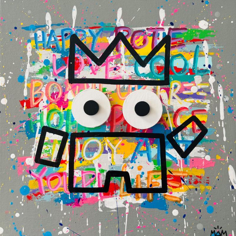Painting HAPPY by Mam | Painting Pop-art Acrylic Life style, Pop icons, Portrait
