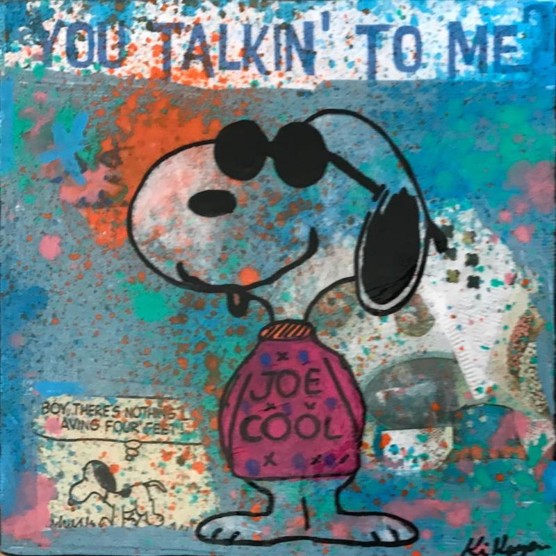 Peinture Snoopy cool par Kikayou | Tableau Pop-art Acrylique, Collage, Graffiti Icones Pop