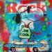 Peinture Snoopy rock skate par Kikayou | Tableau Pop-art Icones Pop Graffiti Acrylique Collage
