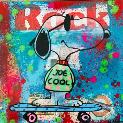 Painting Snoopy rock skate by Kikayou | Painting Pop-art Acrylic, Gluing, Graffiti Pop icons