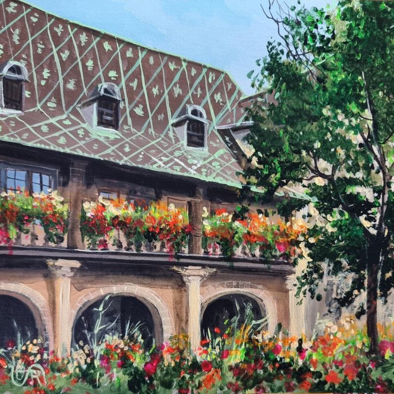 Painting Alsace invites you to summer by Rasa | Painting Figurative Urban Acrylic