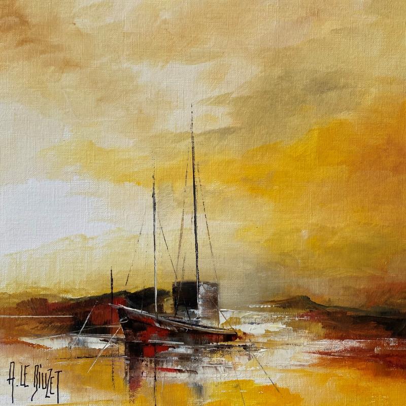 Painting Composing 12 by Le Diuzet Albert | Painting Figurative Oil Marine