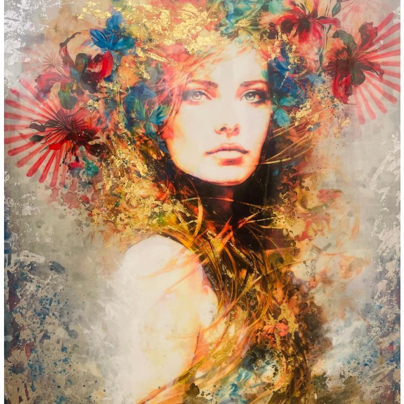 Painting PUESTA DE SOL by Bofill Laura | Painting Figurative Acrylic, Resin Portrait