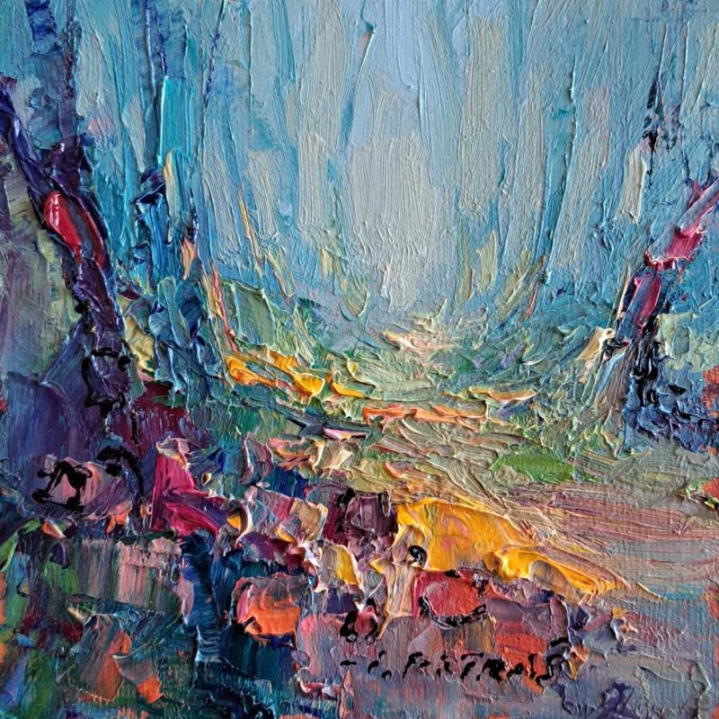 Peinture Forest and Magical Flowers  par Petras Ivica | Tableau Impressionnisme Paysages Huile