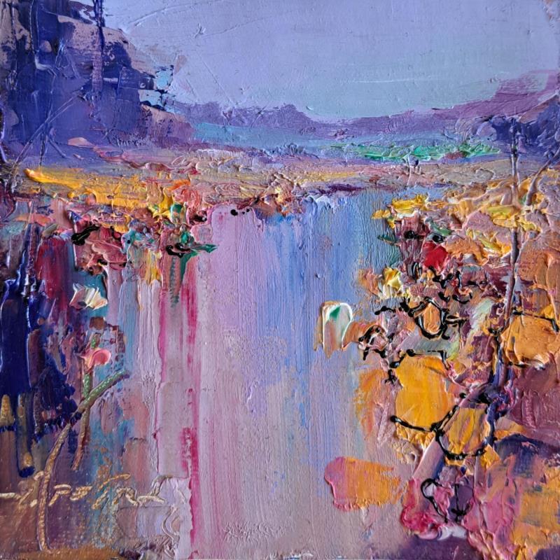 Gemälde Stream von Petras Ivica | Gemälde Impressionismus Landschaften Öl