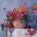 Painting Red and Blue  by Petras Ivica | Painting Impressionism Landscapes Oil